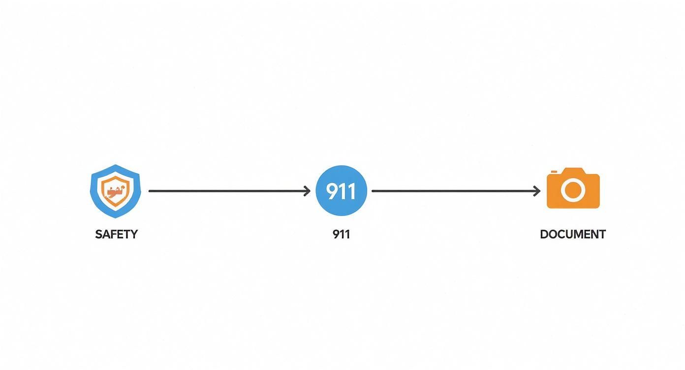 Infographic about what to do after a truck accident