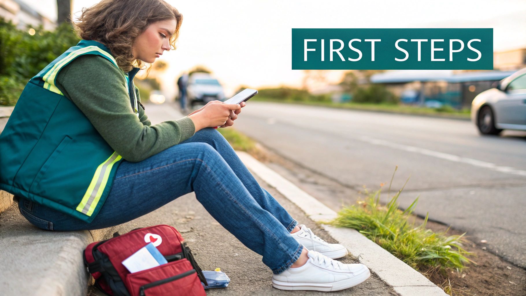A compassionate lawyer discussing a case with a client in a modern office setting.