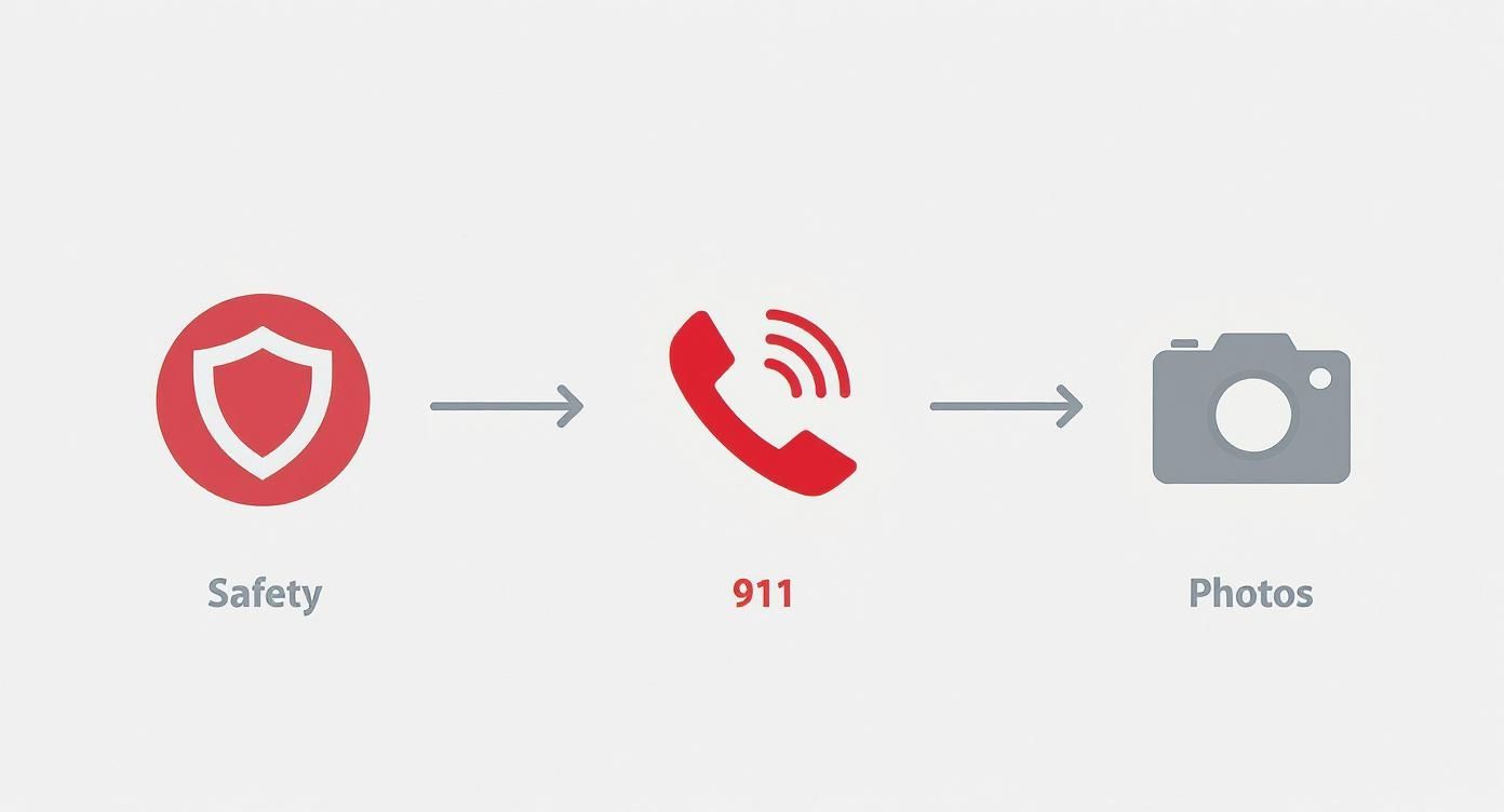 Infographic about what to do after a motorcycle accident