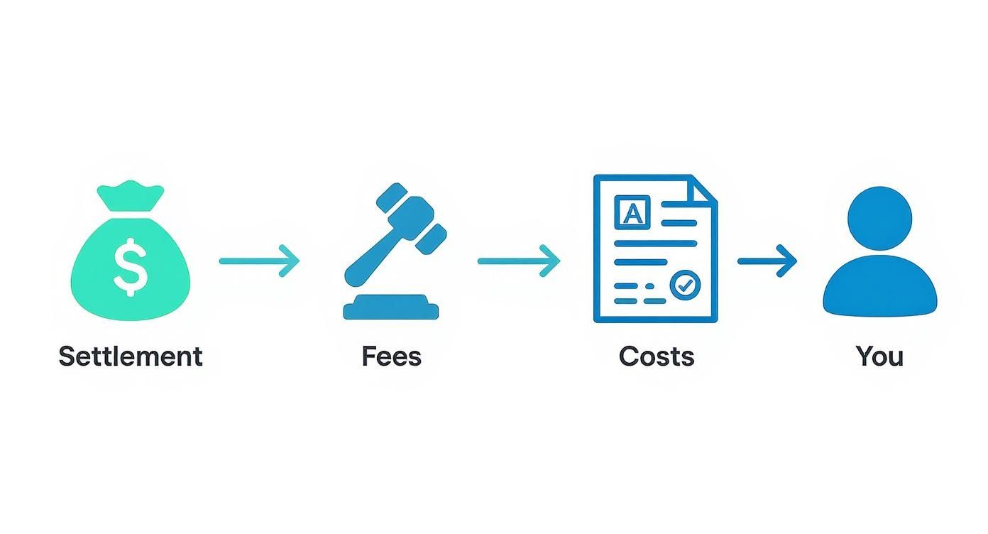 Infographic about accident lawyer fees