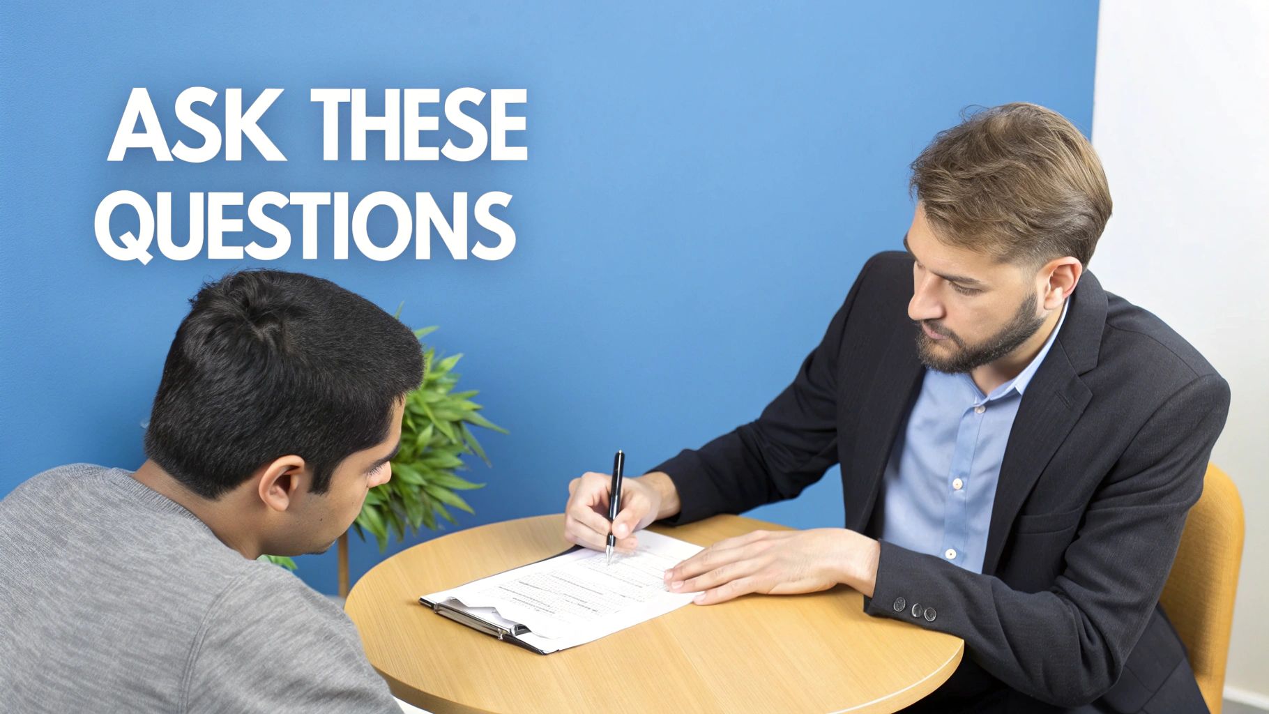 Denver personal injury lawyer meeting with client